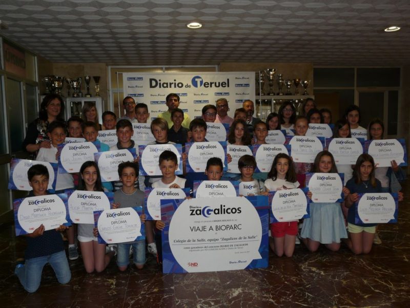 Los alumnos de 5º de Primaria ganadores del concurso Diario de Zagalicos