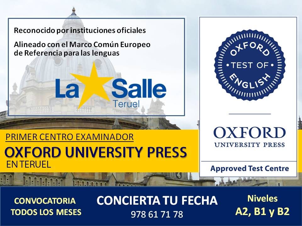 31 de mayo: nueva convocatoria exámenes de Oxford (B1 y B2)