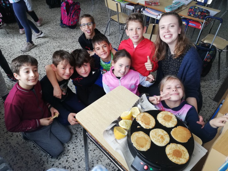 Celebramos Pancake day con nuestros auxiliares de conversación